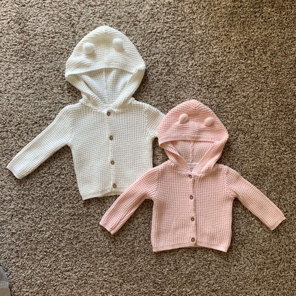 Two NWOT Baby Girl Sweaters